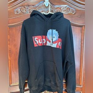 Black Anime Graphic Hoodie
